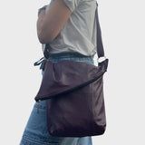 Sacoche en cuir recyclé
