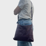 Sacoche en cuir recyclé
