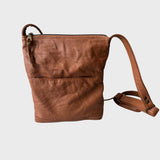 Sacoche en cuir recyclé