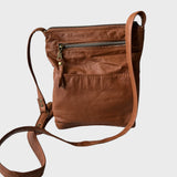 Sacoche en cuir recyclé