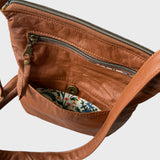 Sacoche en cuir recyclé