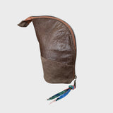 Pochette/coffre à crayons (fleurs bleues)