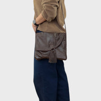 Sacoche en cuir recyclé
