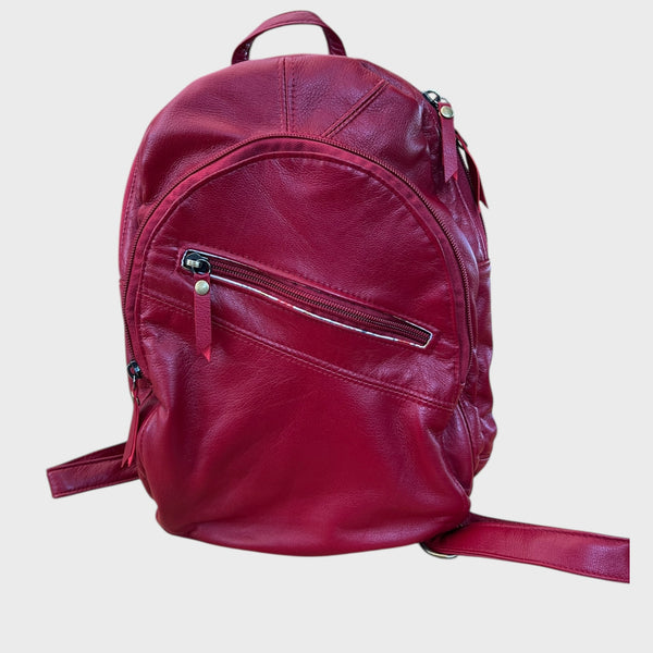 sacoche à dos en cuir recyclé