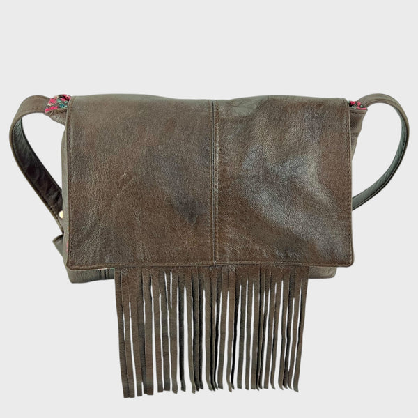 Sacoche en cuir recyclé