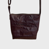 Sacoche en cuir recyclé