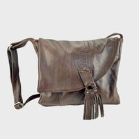 Sacoche en cuir recyclé