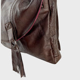 Sacoche en cuir recyclé