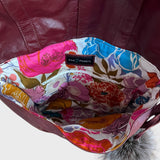 Sacoche à rabat de fourrure