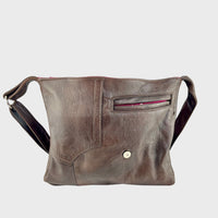 Sacoche en cuir recyclé