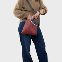 Sacoche en cuir recyclé