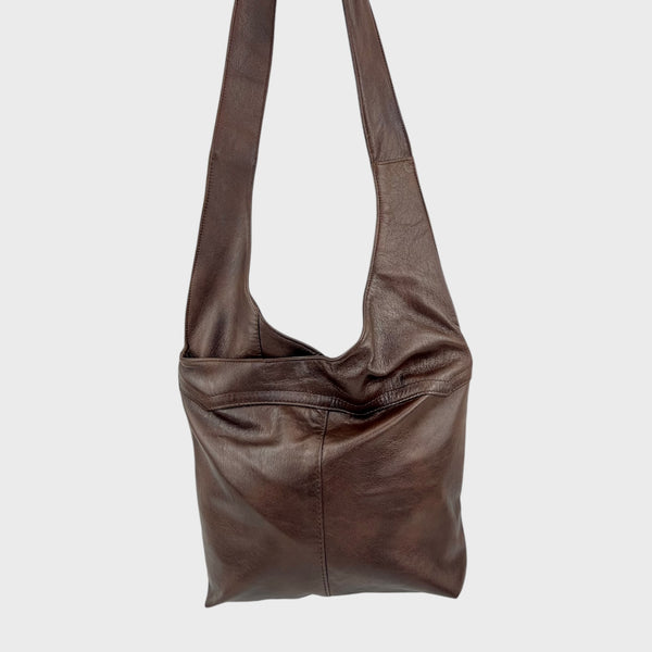 Sacoche en cuir recyclé