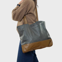 Sacoche en cuir recyclé