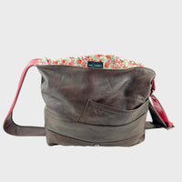 Sacoche en cuir recyclé
